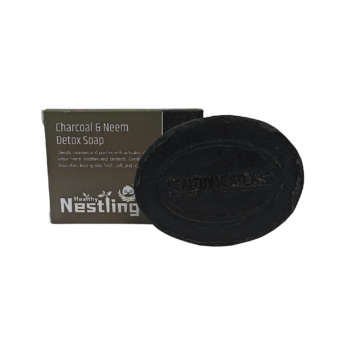 Healthy Nestling® Activated Charcoal & Neem Detox Soap, Natural Ingredients, Pack of 3 (Each 100gm)