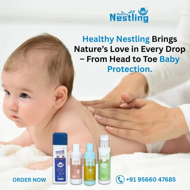 Every drop matters when it comes to your baby’s skincare! 💧💚 Healthy Nestling's range, including soap, lotion, oils, and body wash, is specially designed to nourish, protect, and hydrate baby’s sensitive skin.With the power of natural ingredients and the care of science, our products bring a smile to both babies and moms 🌸👩‍🍼.#BabySkinCare #HealthyNestling #PureIngredients #MomChoice #SoftSkinEveryday